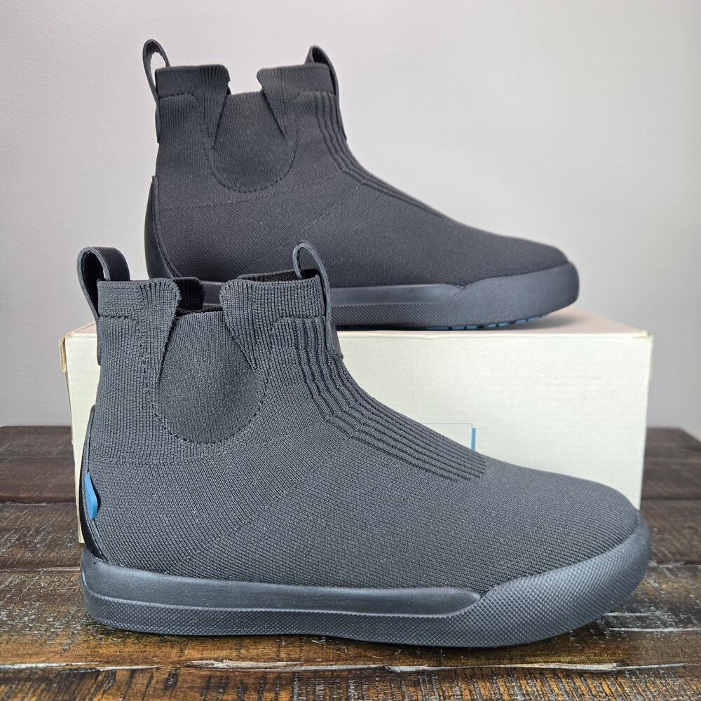 Vessi Weekend Chelsea Womens Size 8 Waterproof Shoes Asphalt Black Black